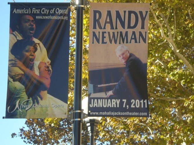 Randy Newman and NOLA Opera Banners