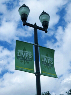 Installation in New Orleans Broadmoor boulevard banners 