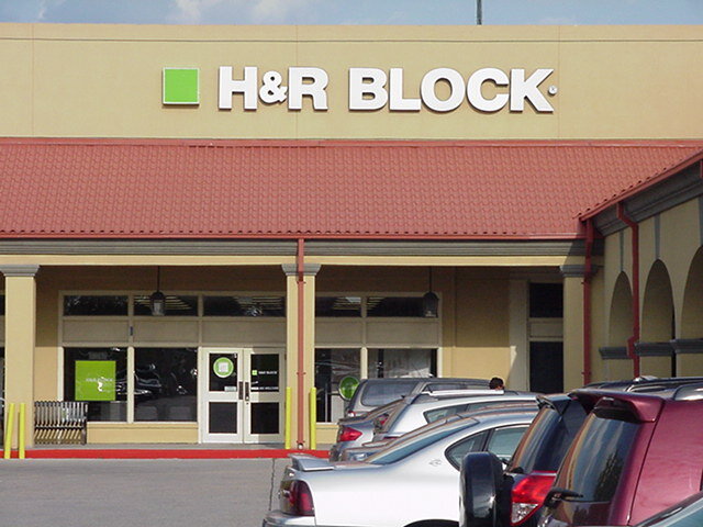 H and R Block Tax Preperation Channel Letters