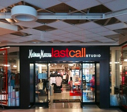 Neiman Marcus Last Call Studio Backlit Sign in Mall