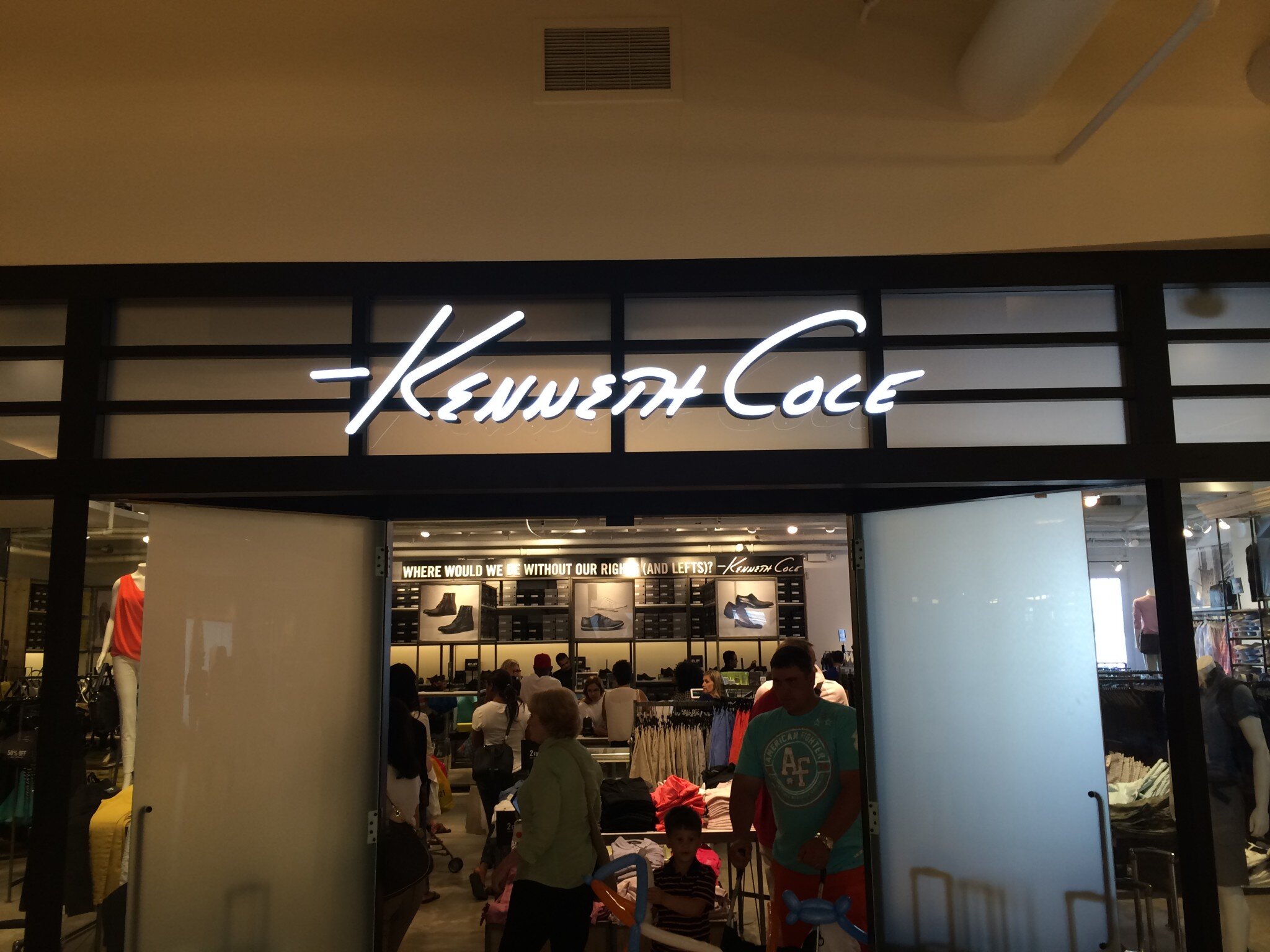 Kenneth Cole Channel Letters at Night