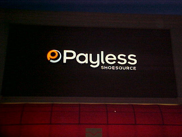 Payless Channel Letters at Night
