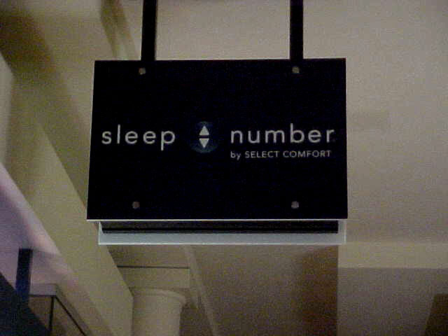 Sleep Number Interior Hanging Sign
