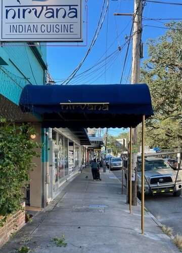Blue Indian Style Restaurant Awning