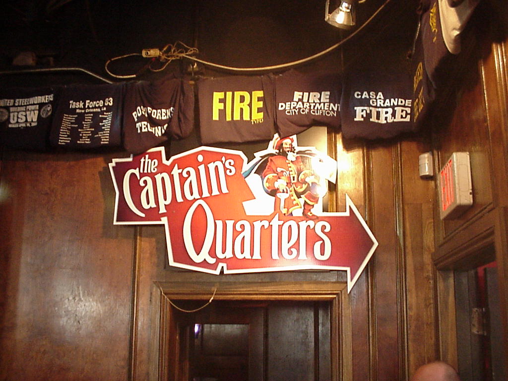 Sign installation in New Orleans for Captain’s Quarters Mardi Gras promotion