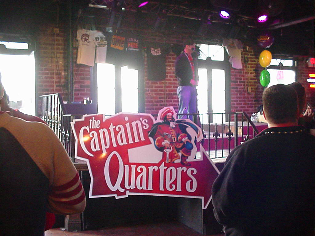 Install signs New Orleans for Captain Morgan on Bourbon Street