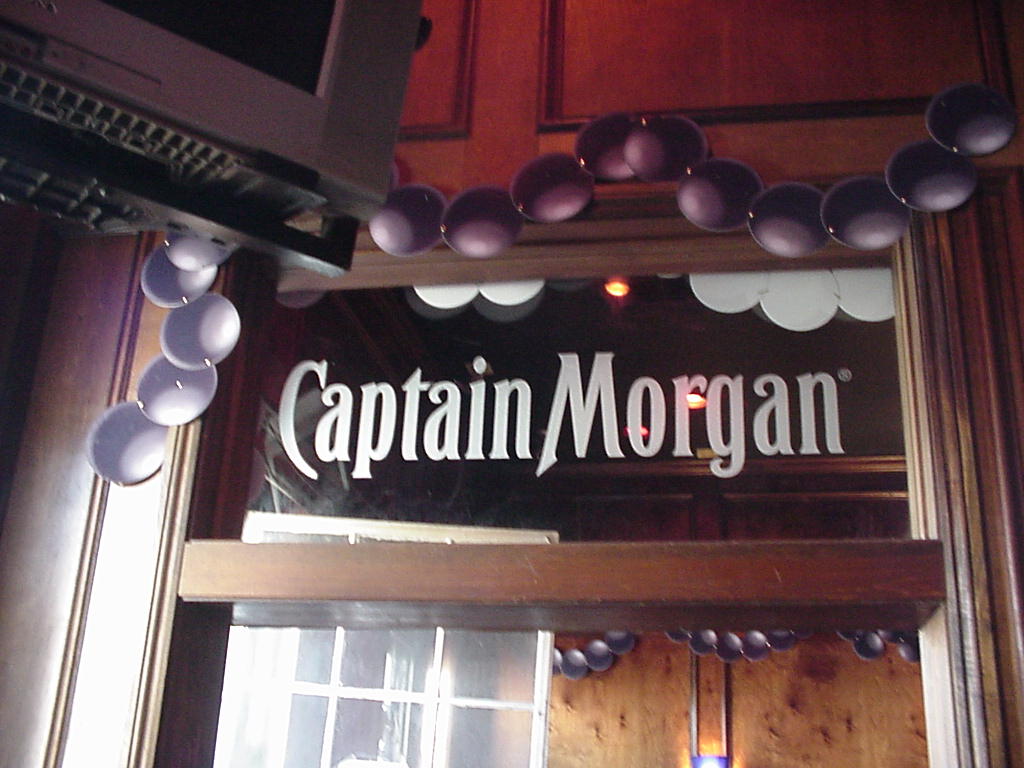 Mardi Gras promotional signs made for Captain Morga