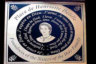 Bronze plaque made and installed in New Orleans Louisiana for Henriette Delille