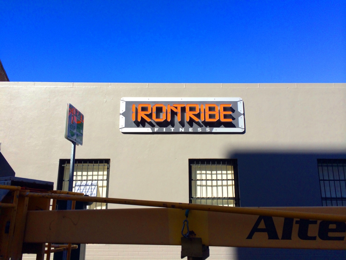 Sign made New Orleans channel letters for Irontribe Fitness