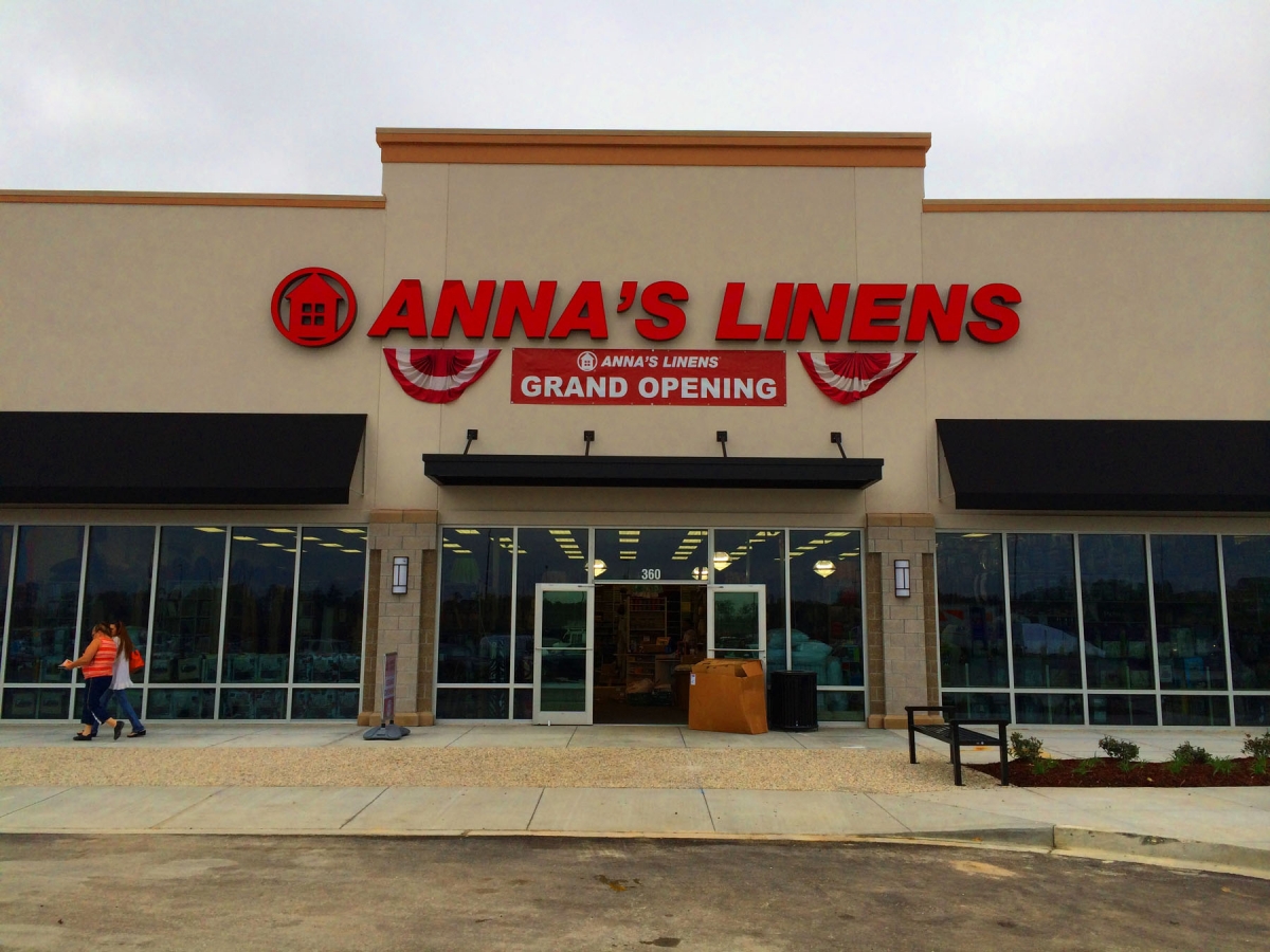 Sign installed Metairie Louisiana channel letters for Anna’s Linens