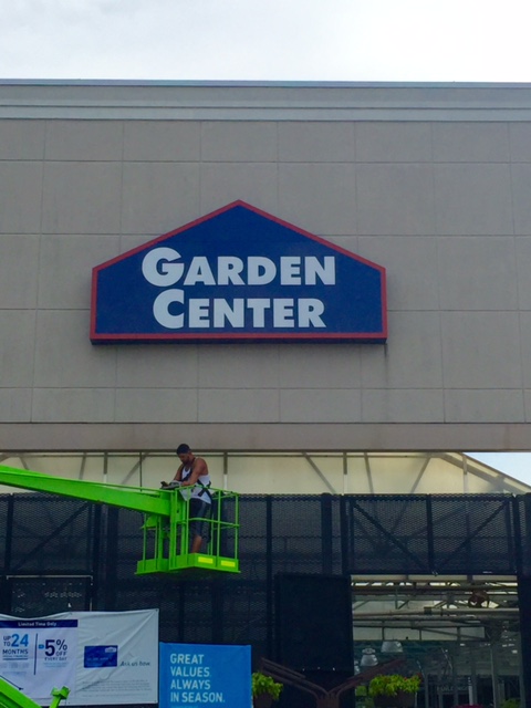 New Orleans sign installation Lowes garden center