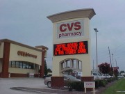 Sign installed Metairie CVS pole sign