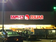 Sign installed New Orleans Louisiana channel letter sign for Family Dollar