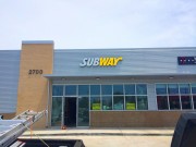 Install channel letter sign New Orleans for Subway franchise